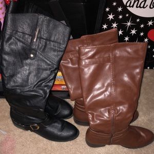Real leather boots